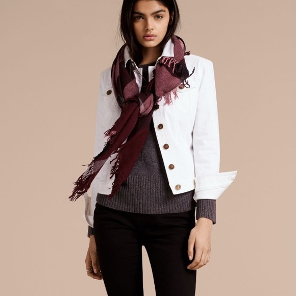 Burberry Check Wool Scarf - Picture 10 of 10